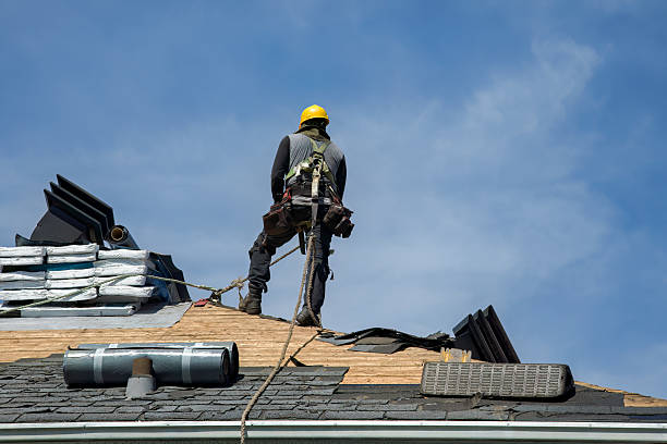 Professional Gutter Installation technician working in Galway, NY